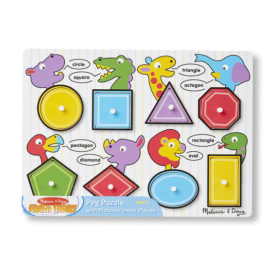 Melissa & Doug: Shapes Wooden Peg Puzzle