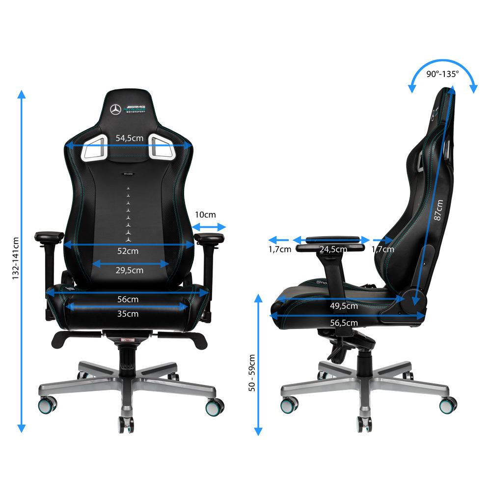 noblechairs EPIC MercedesAMG Petronas Motorsport Gaming Chair Buy Now at Mighty Ape NZ
