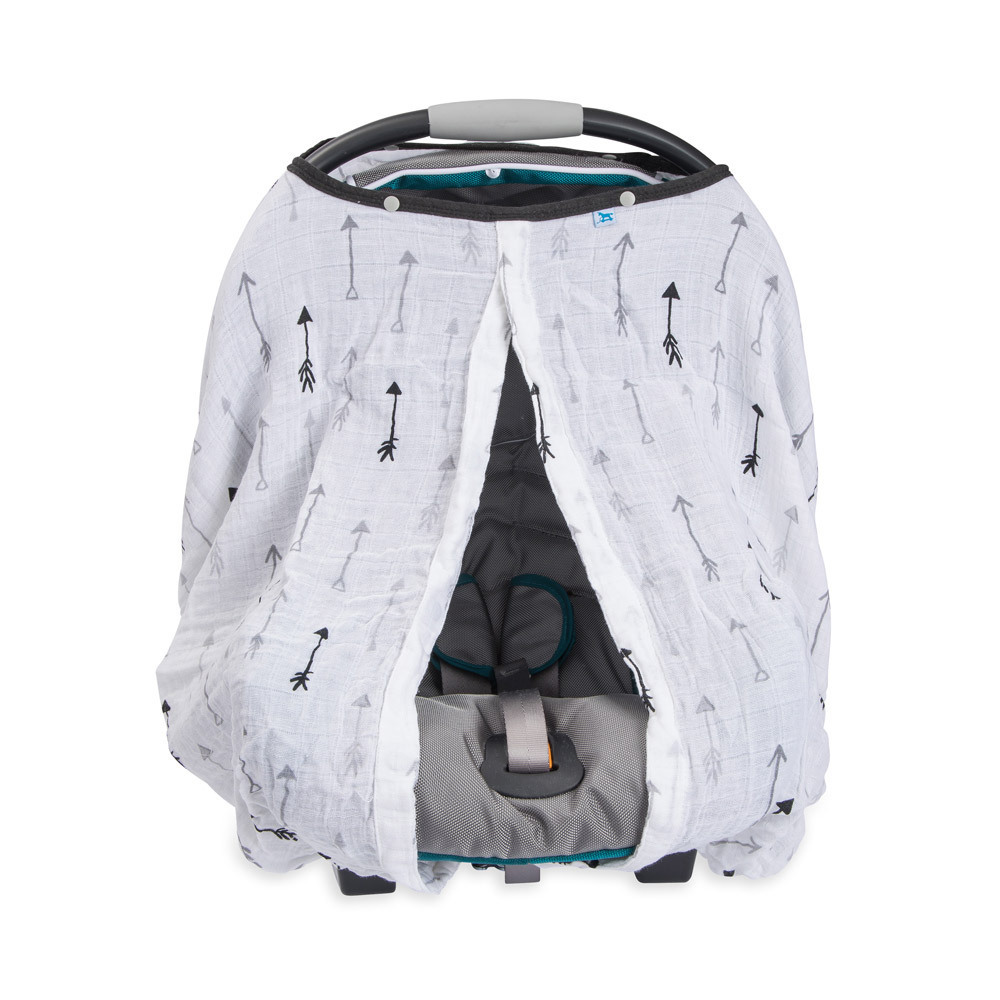 Little Unicorn: Muslin Car Seat Canopy - Arrow