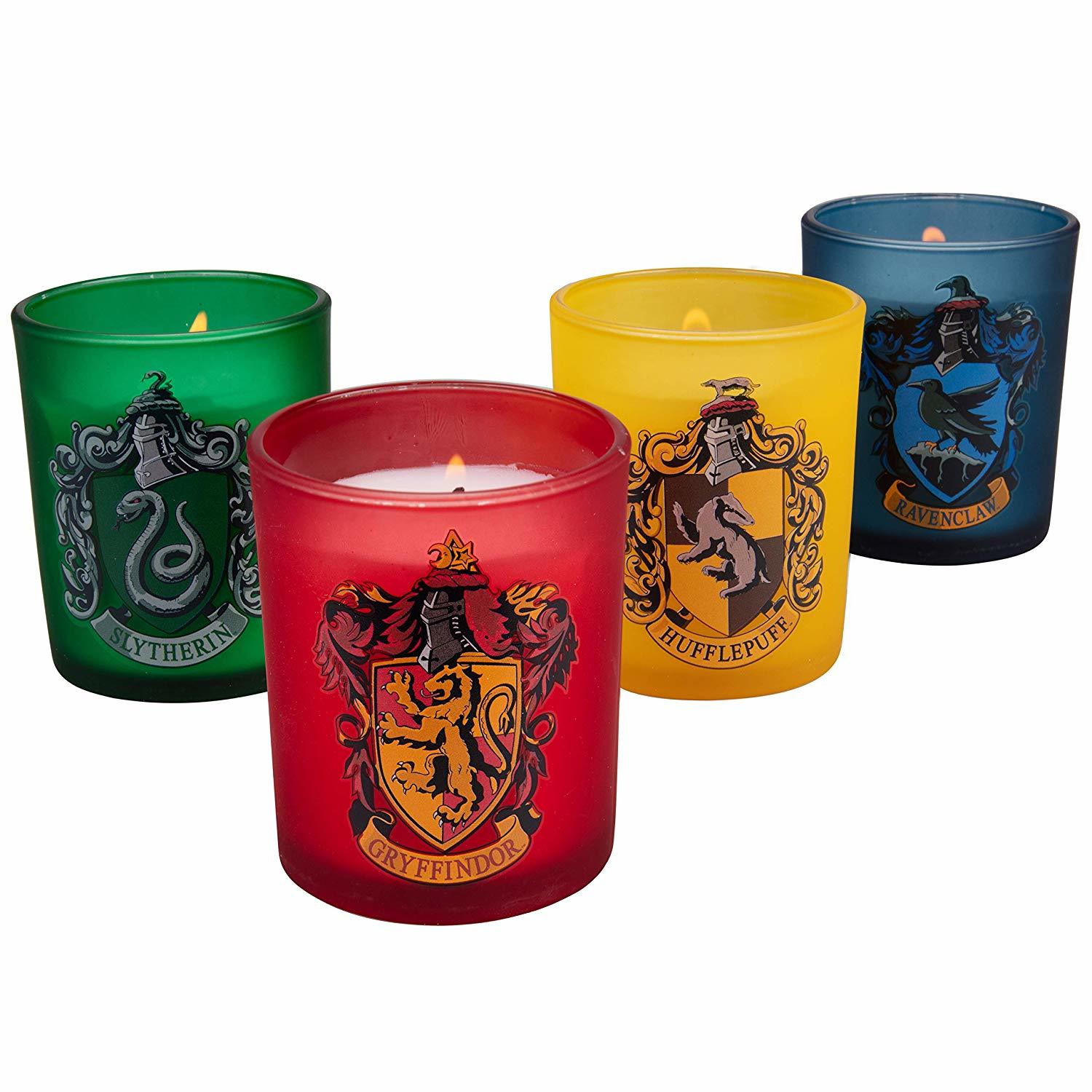 Harry Potter Houses Of Hogwarts Glass Votive Candle Set at Mighty Ape NZ