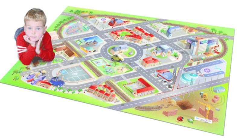 District Playmat with Cars