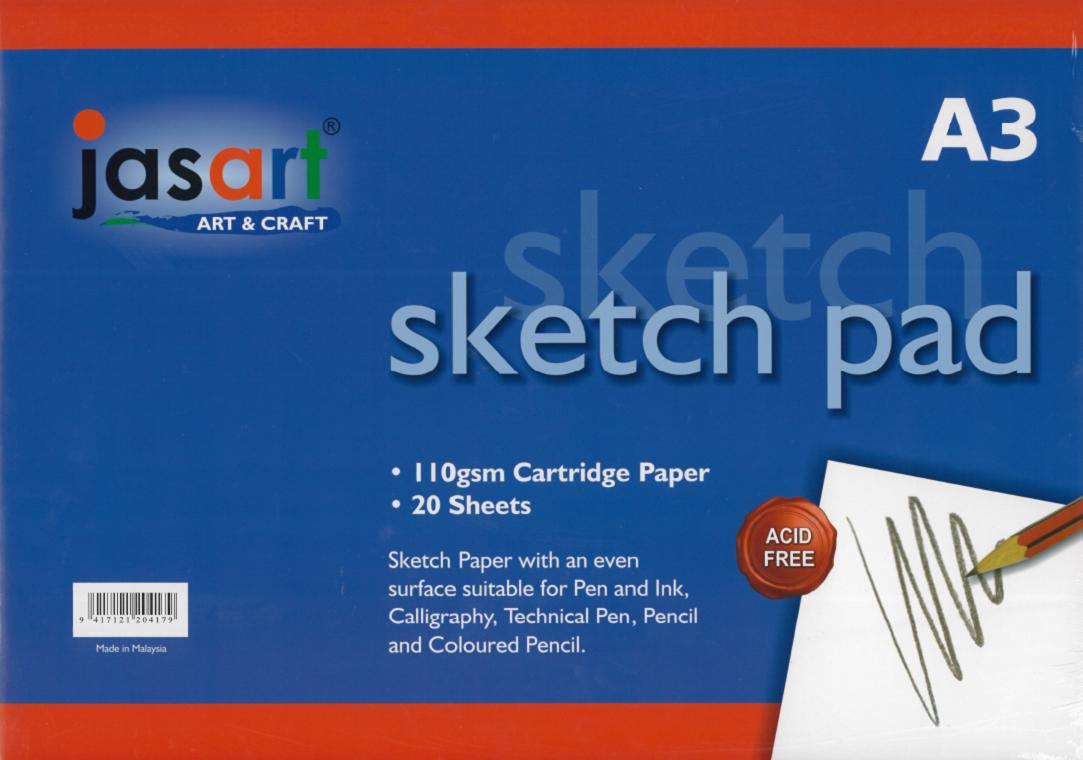 Jasart A3 Sketch Pad - 20 Sheets image