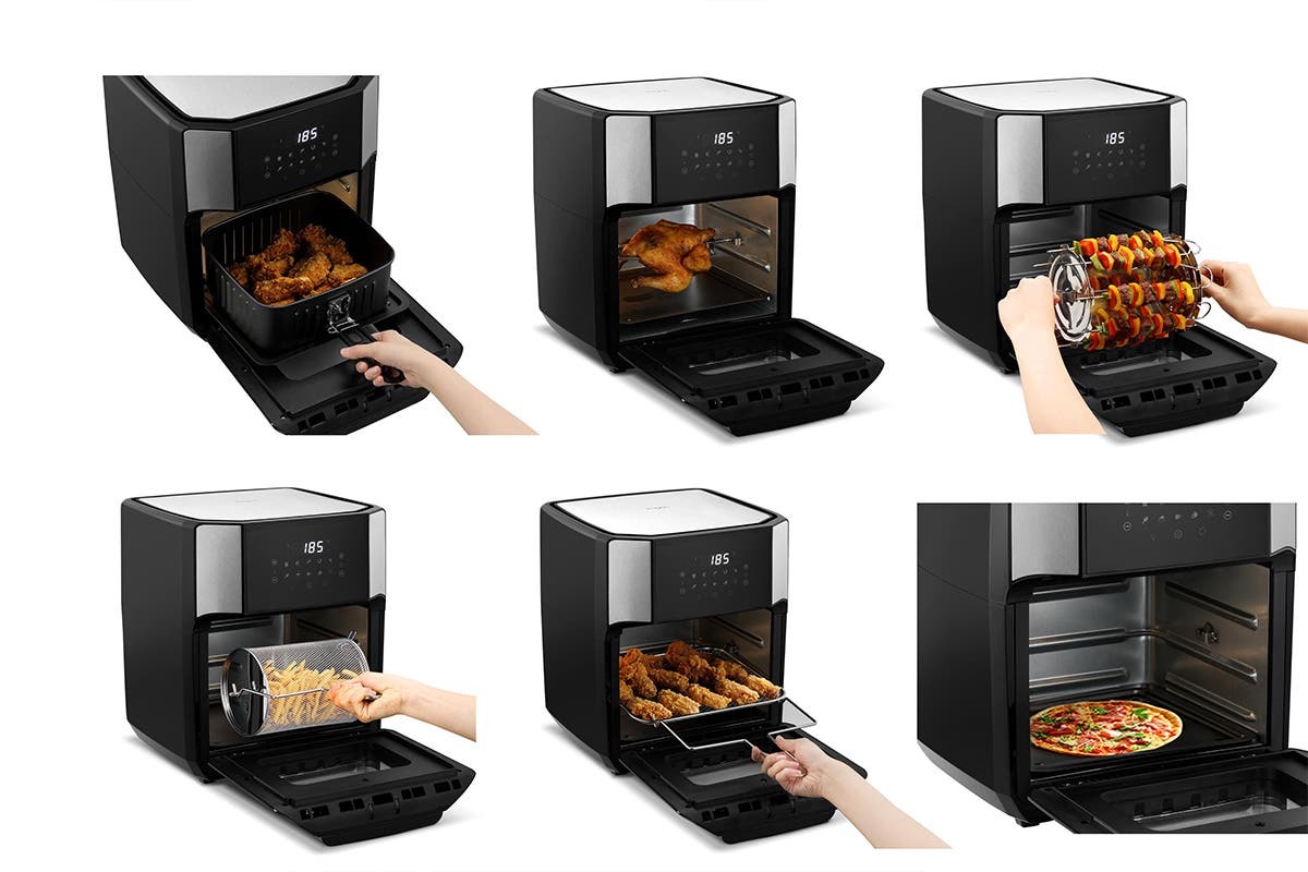 Buy 12L 1800W Digital Air Fryer Oven (Stainless Steel) at Mighty Ape NZ