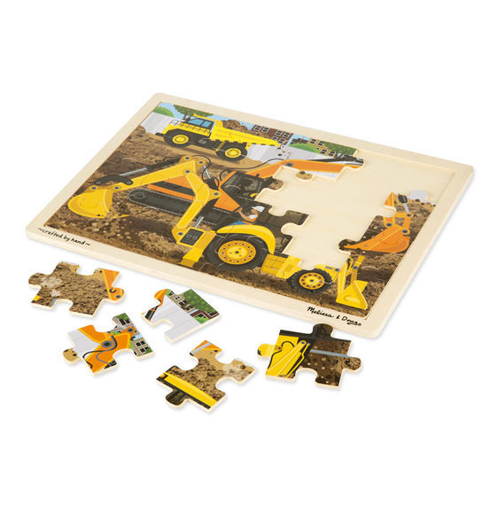 Construction Wooden Jigsaw (24pc) - Melissa & Doug image