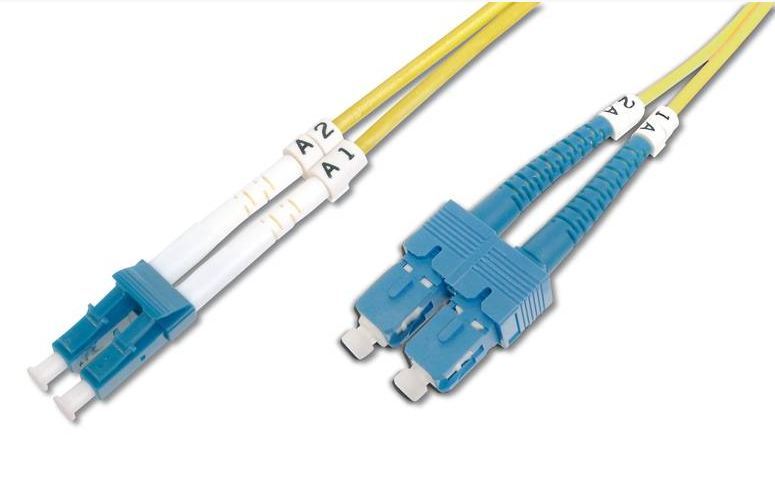 Digitus 2m Fibre Optic Singlemode LC/SC OS2 Patch Cable