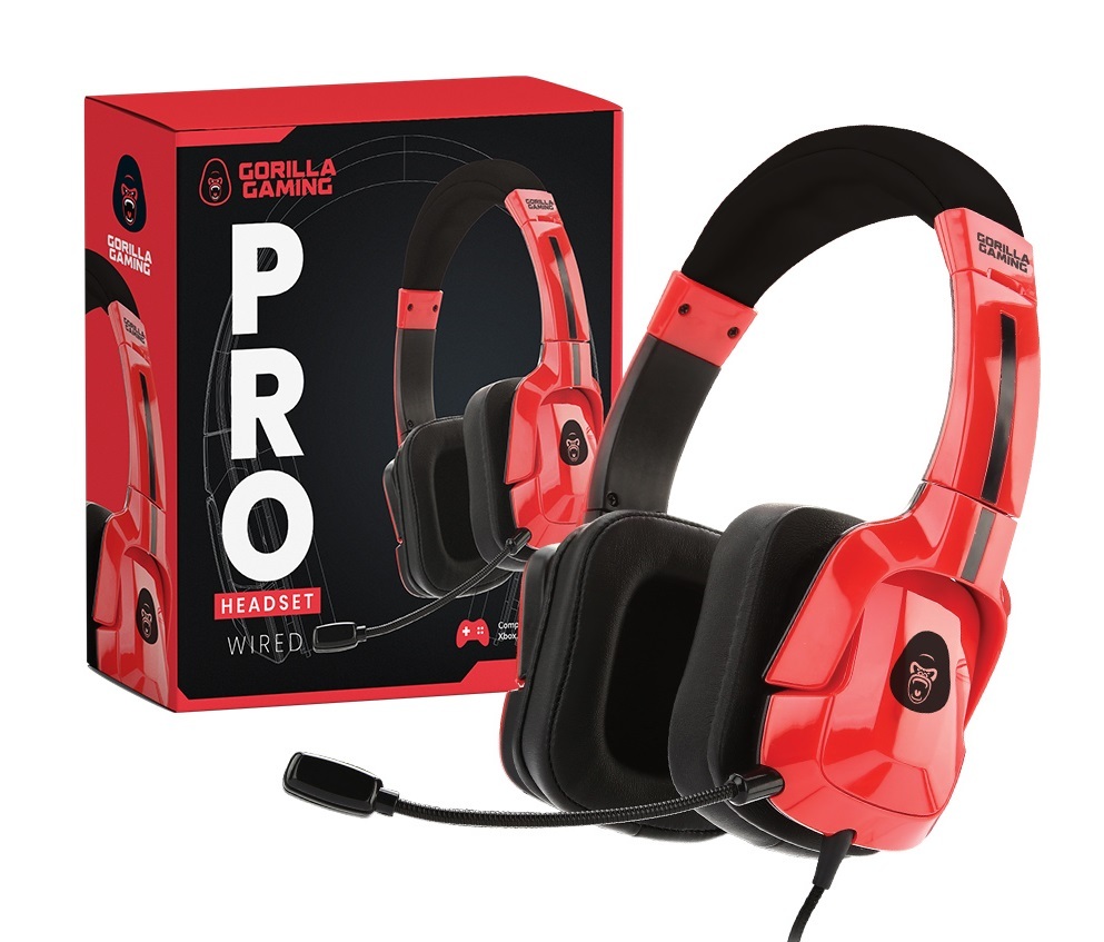 Gorilla Gaming PRO Universal Headset Red Switch, PC, PS4, Xbox One