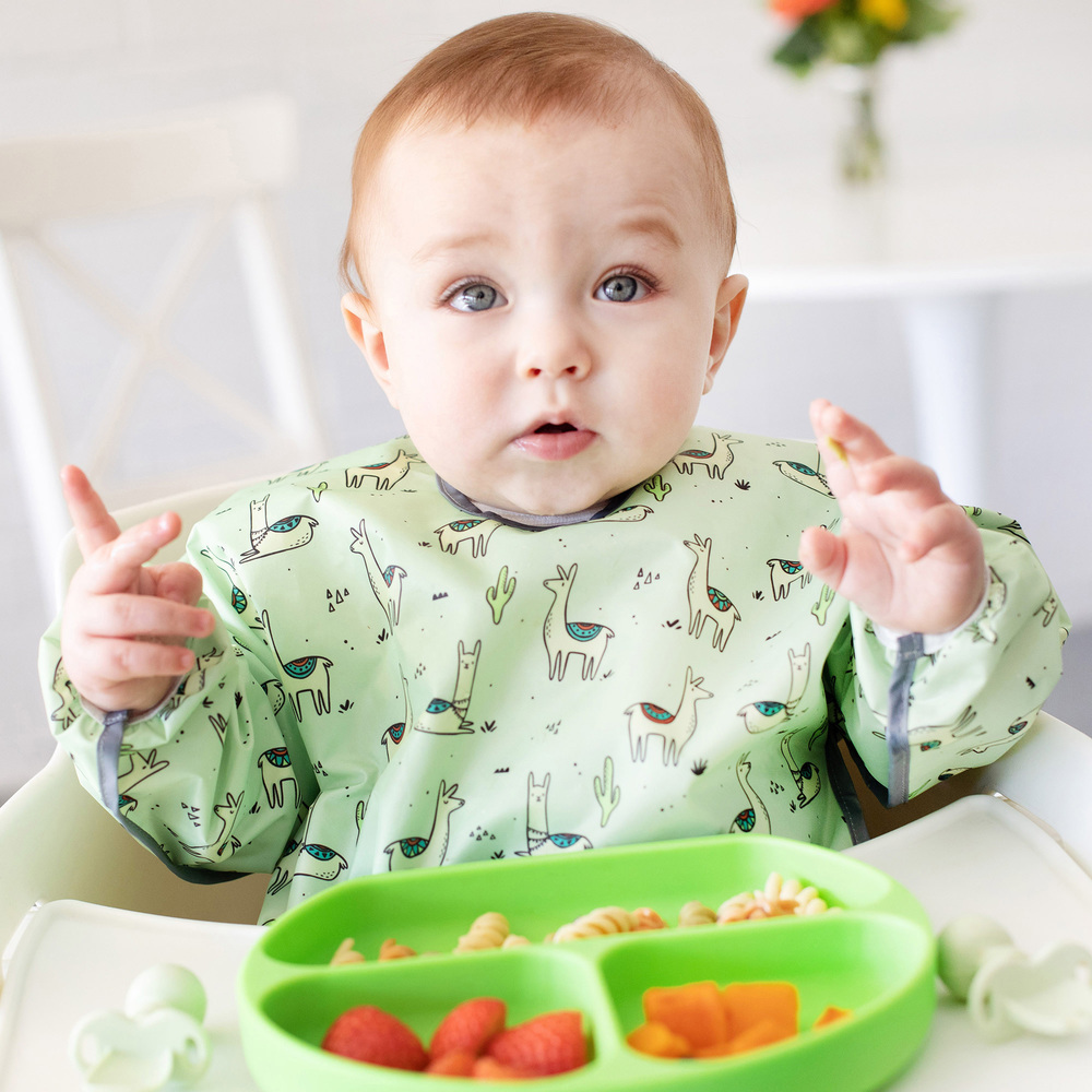 Bumkins: Waterproof Sleeved Bib - Llamas image