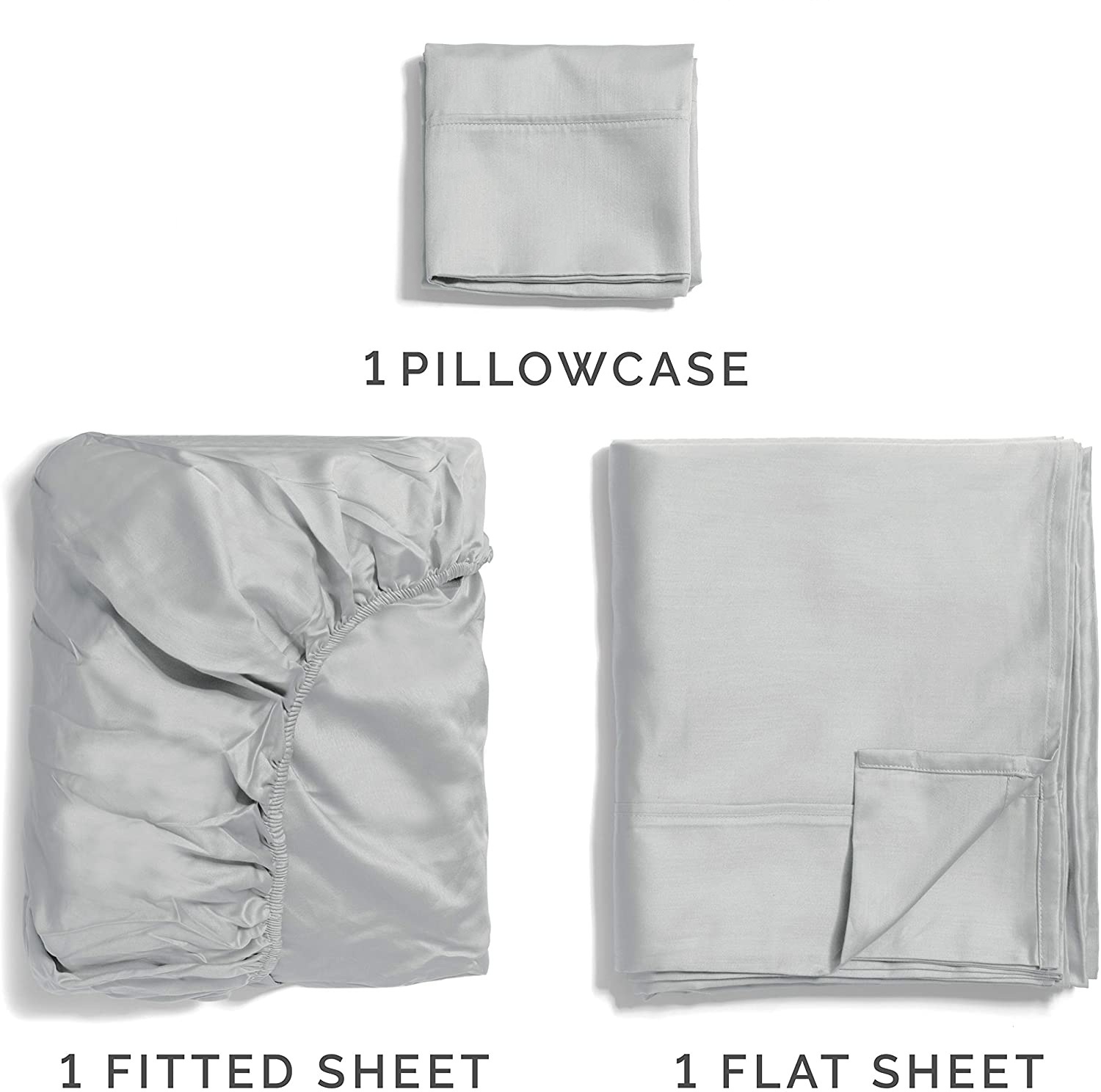 Fraser Country: Premium Microfibre King Single Bed Sheet Set - Grey image