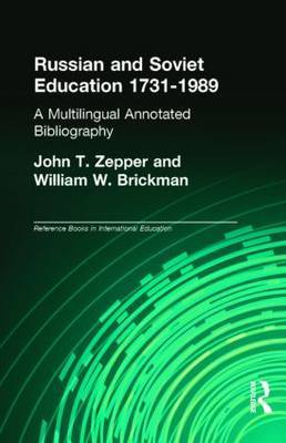 Russian and Soviet Education 1731-1989 by John T Zepper image