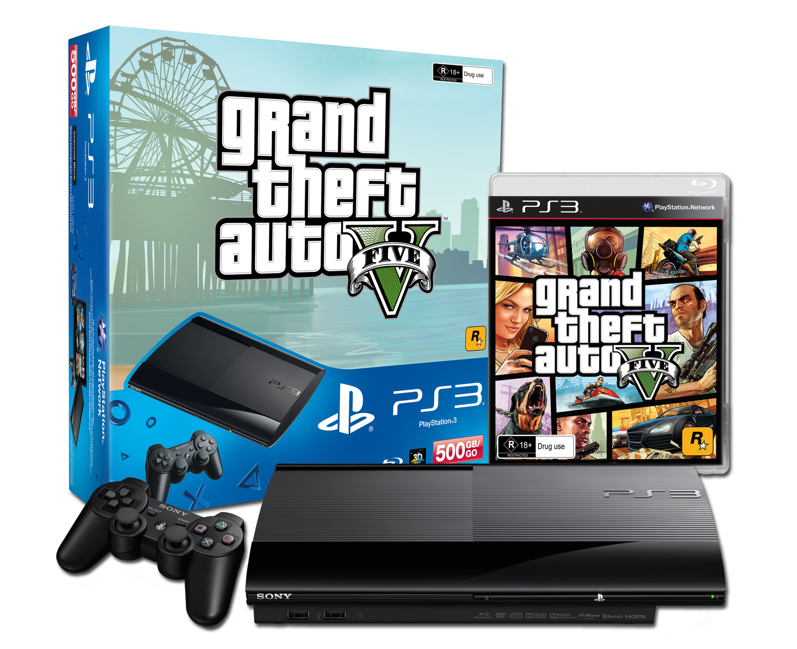 Grand Theft Auto V PS3 Console Bundle PS3 Buy Now at Mighty Ape NZ