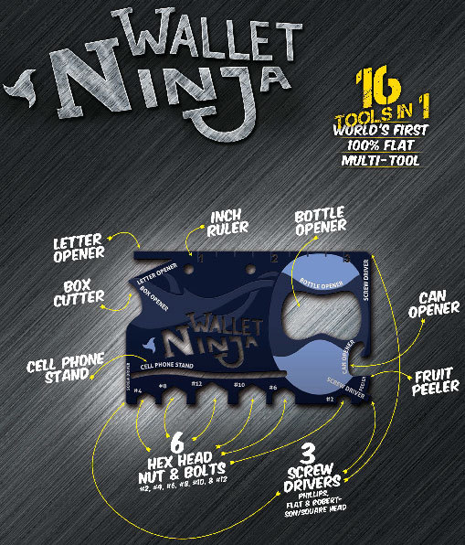 The Wallet Ninja - 16-in-1 Multi-Tool image