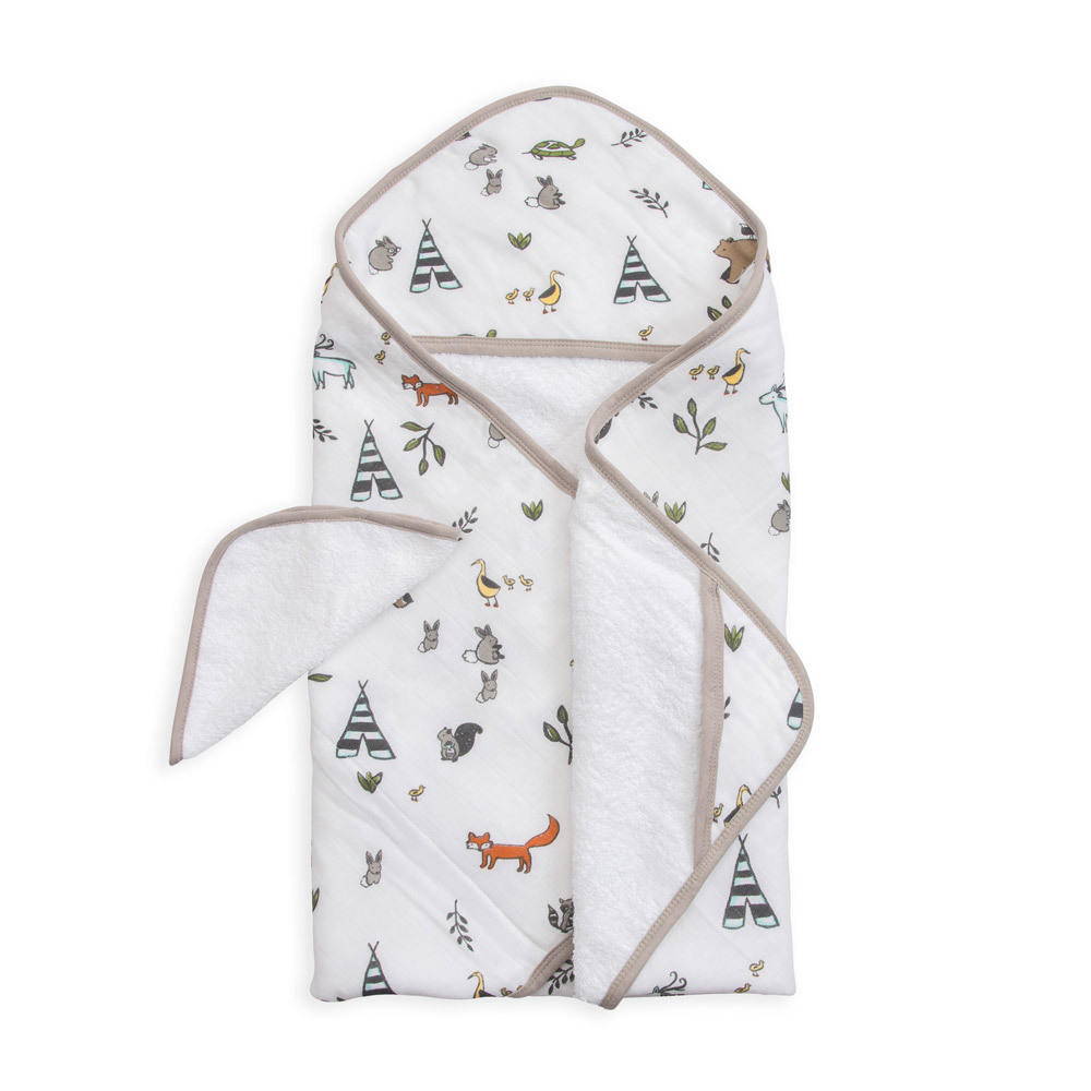 Little Unicorn - Hooded Towel & Wash Cloth - Forest Friends