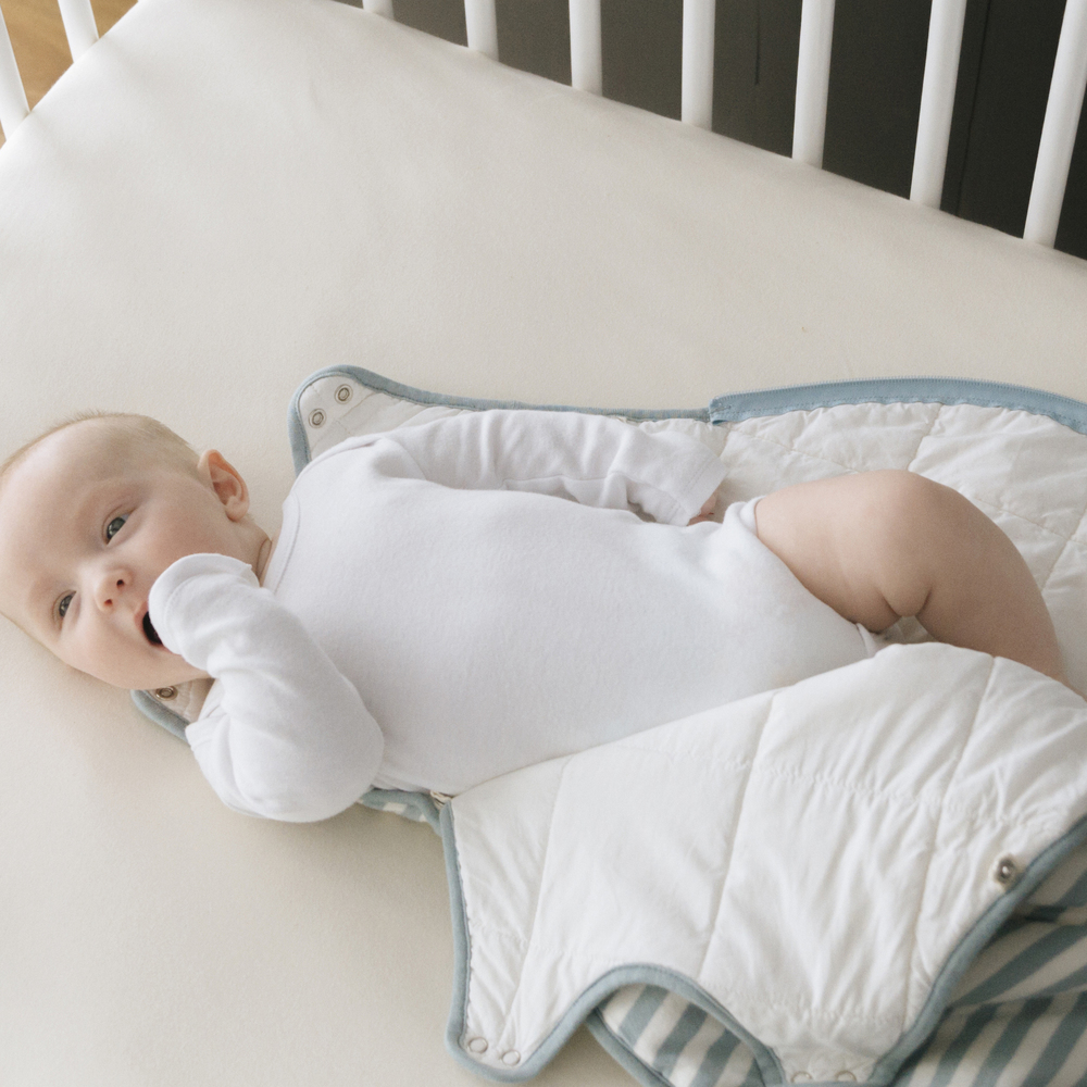 Woolbabe: Duvet Side Zip Merino/Organic Cotton Sleeping Bag - Tide (3-24 Months) image