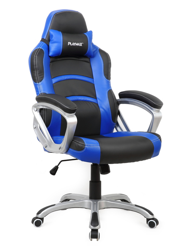 Playmax Gaming Chair Blue and Black InStock Buy Now at Mighty