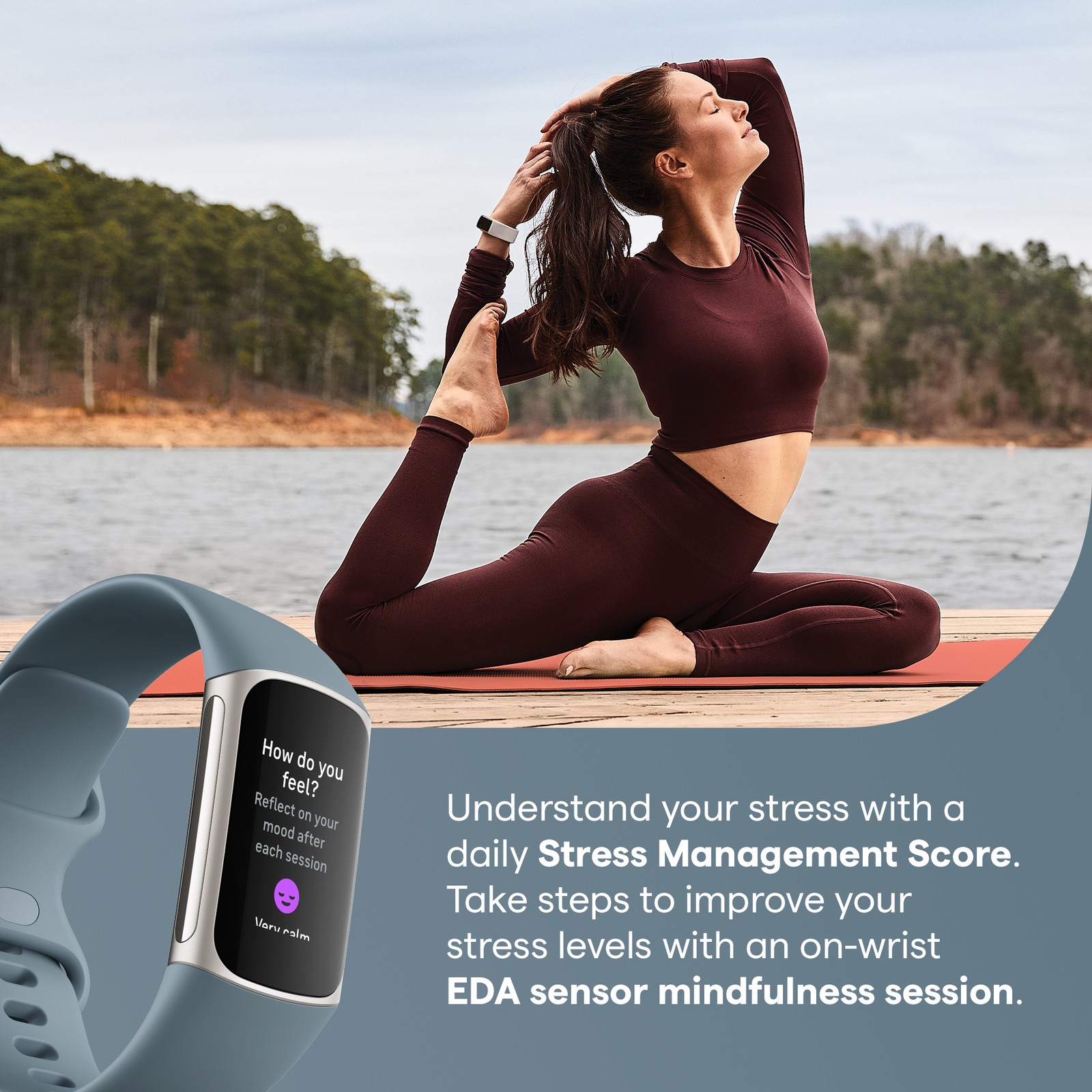 Fitbit Charge 5 Steel Blue/Platinum at Mighty Ape NZ