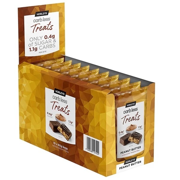 Horleys Carb Less Treats - Peanut Butter (10 x 60g) image