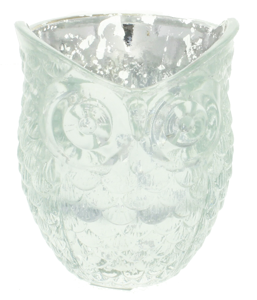 Decor Glass Owl Candle Holders Set of Three (Small) at Mighty Ape NZ