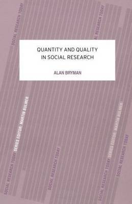Quantity and Quality in Social Research by Alan Bryman image