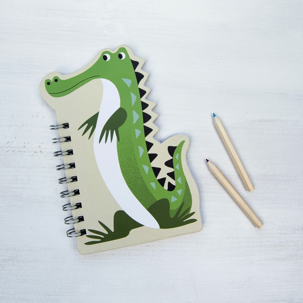 Colourful Creatures Spiral Notebook - Crocodile image