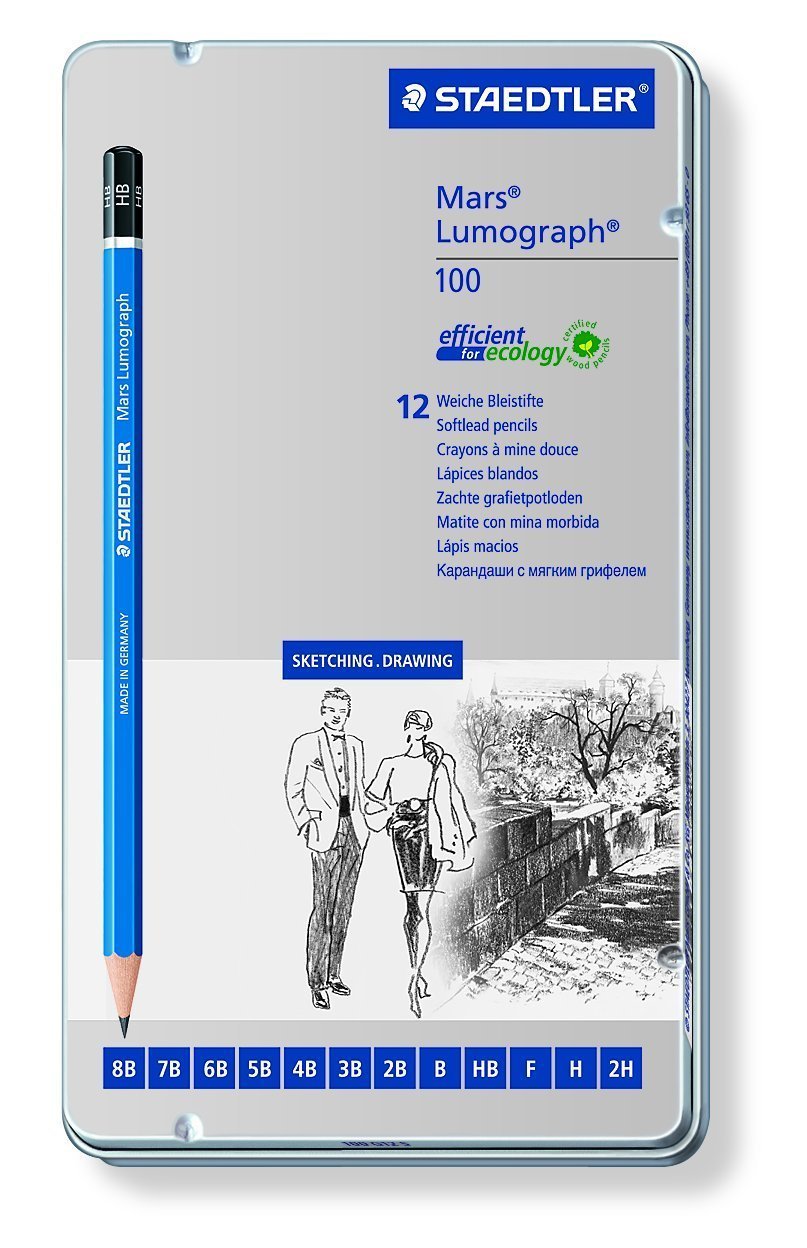 Buy Staedtler Mars Lumograph Premium Graphite Sketching Pencils Tin