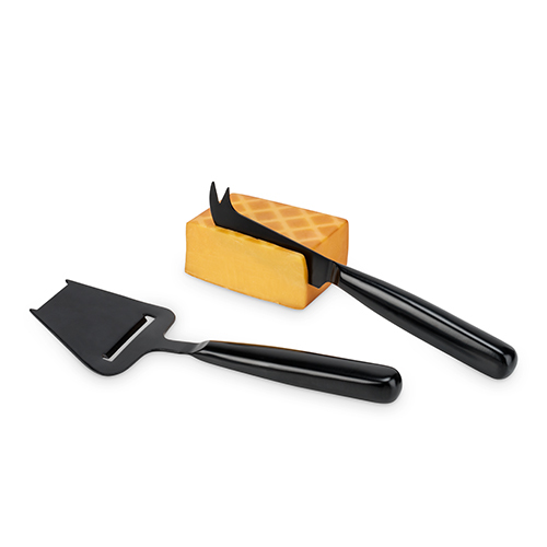 True Nero Matte Black Cheese Knives (Set of 2) at Mighty Ape NZ