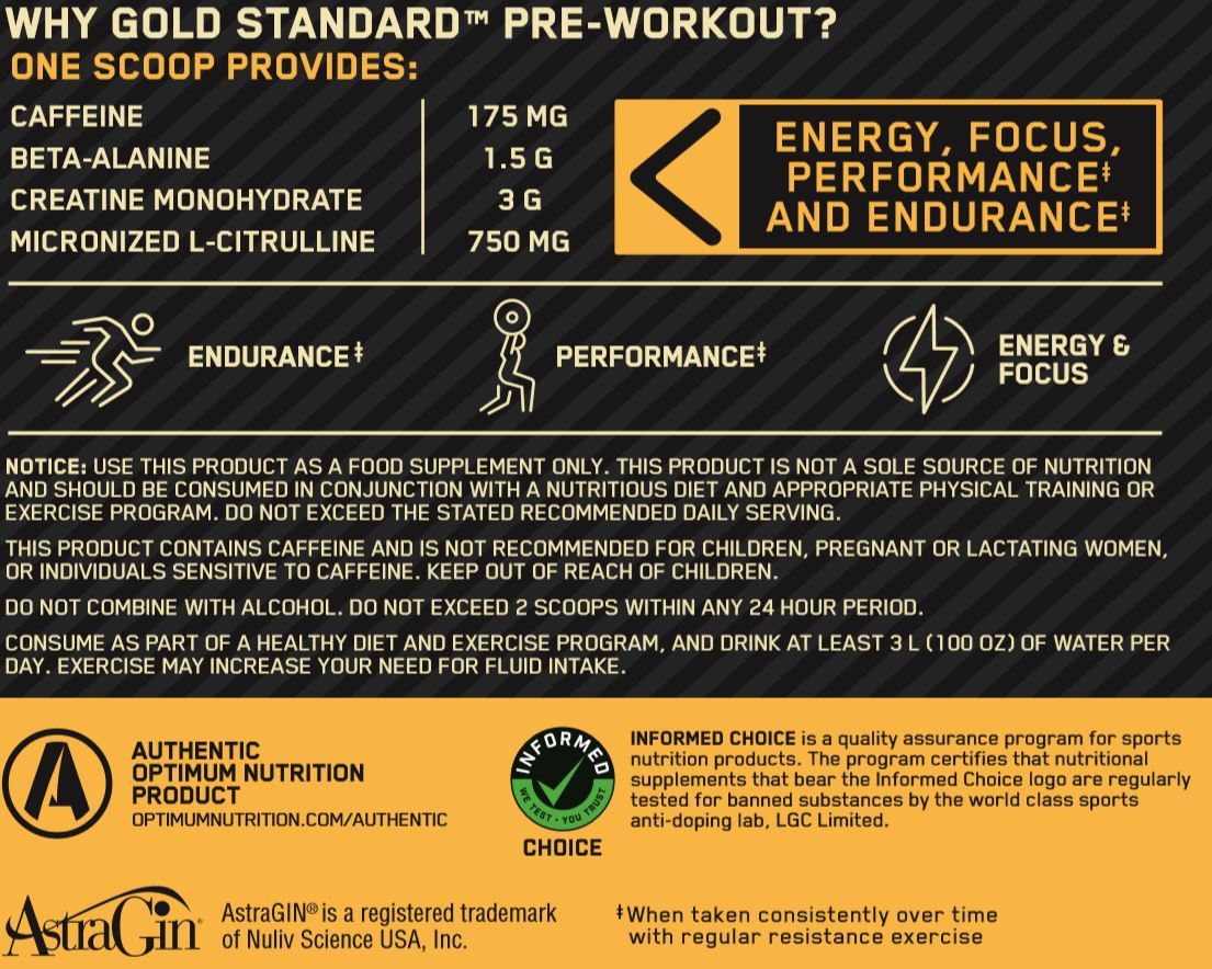 Optimum Nutrition Gold Standard Pre-Workout - Pineapple (300g/30 Servings) image