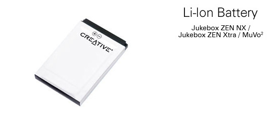 CREATIVE LABS Creative JukeBox Zen Xtra & Muvo Square battery image