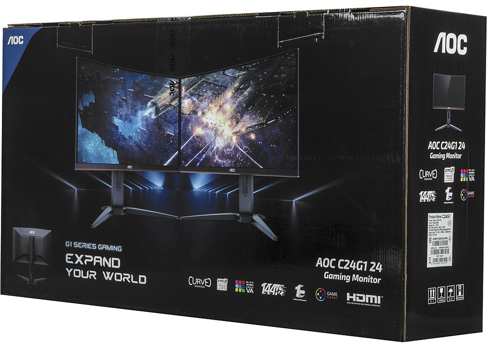24 Aoc Curved Freesync Gaming Monitor At Mighty Ape Nz