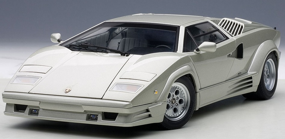 Autoart: 1/18 Lamborghini Countach 25th Anniversary Edition (Silver)