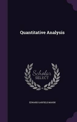 Quantitative Analysis by Edward Garfield Mahin image
