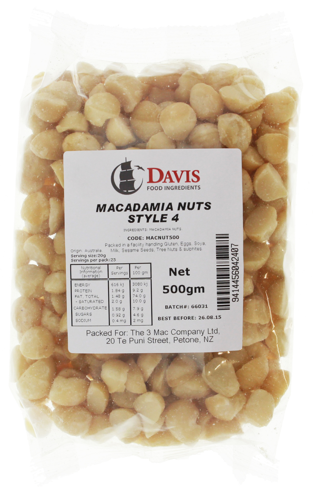 Macadamia Nut Halves 500g at Mighty Ape NZ