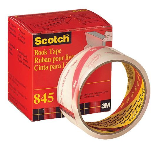 Scotch 845 Transparent Book Repair Tape 38mm x 13.7m image