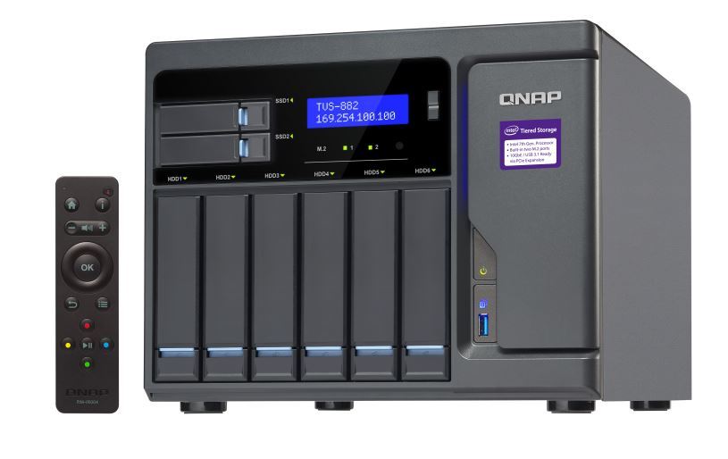 Qnap Tvs-882-I5-16G-450W 8-Bay Turbonas (No Disk), Sata 6G, Core I5-6500 3.6 Ghz, 16Gb Ram, 450W image