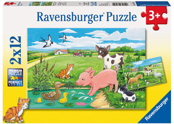 Ravensburger - Baby Farm Animals Puzzle (2x12pc) image