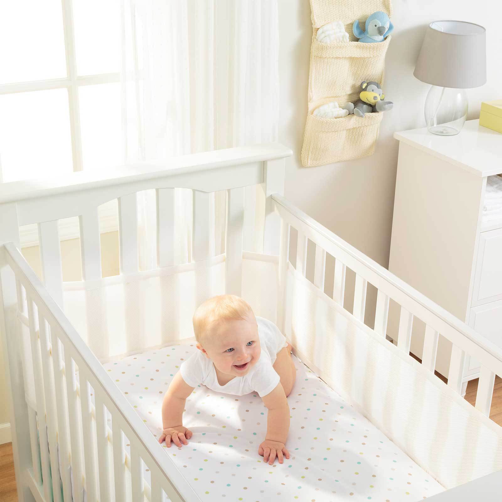 Buy BreathableBaby Breathable Mesh Cot Liner (White) at Mighty Ape NZ