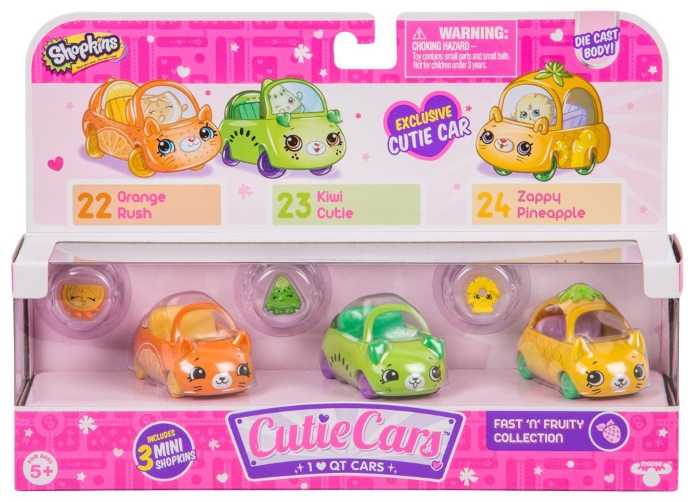 Shopkins: Cutie Cars 3-Pack - Fast 'N' Fruity