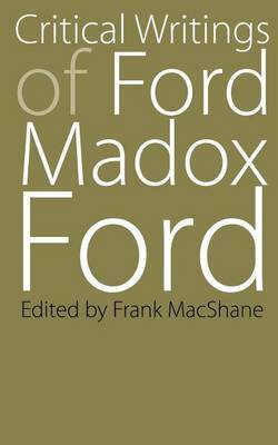 Critical Writings of Ford Madox Ford by Ford Madox Ford image