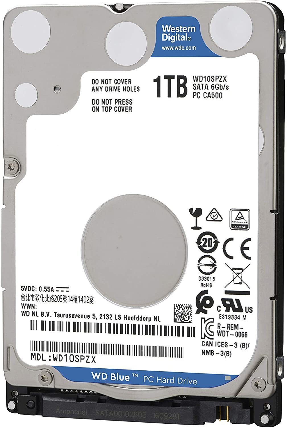 1TB WD Blue 2.5" 5400RPM SATA HDD image