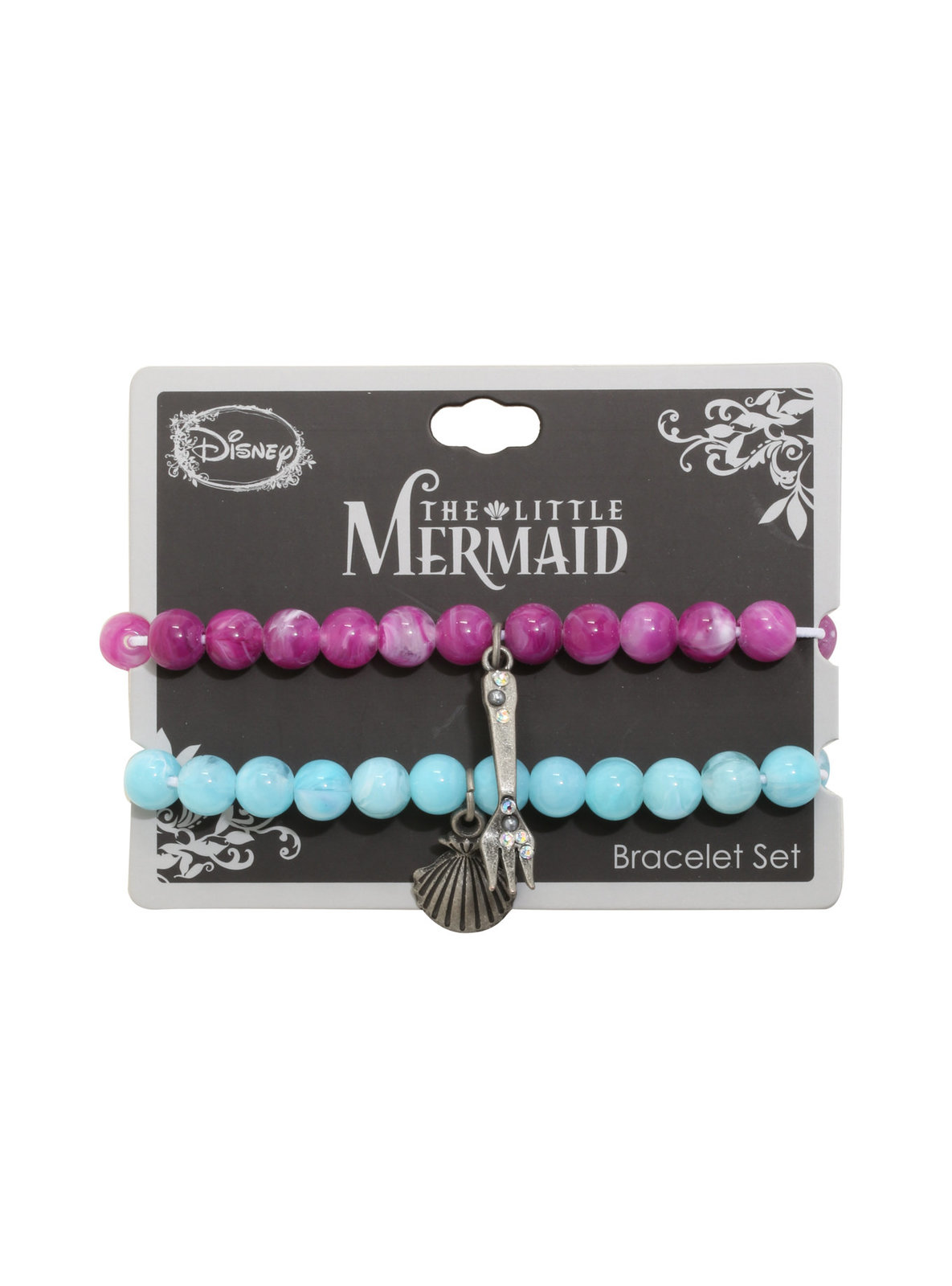 Neon Tuesday: The Little Mermaid - Shell And Fork Bracelet Set