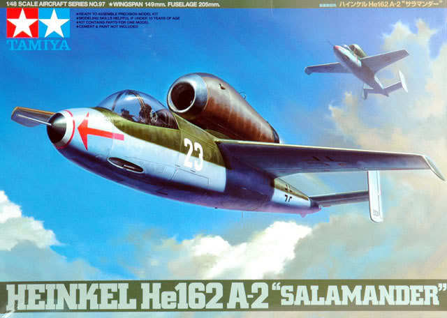 Tamiya 1/48 German Heinkel He162 A2 "Salamander" - Model Kit