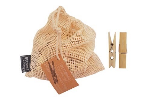 Become The Change: Bamboo Clothes Peg Set