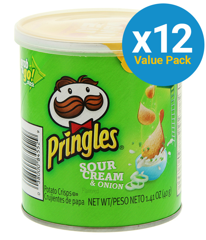 Pringles Grab & Go Small SC & Onion 40g (12 Pack) image