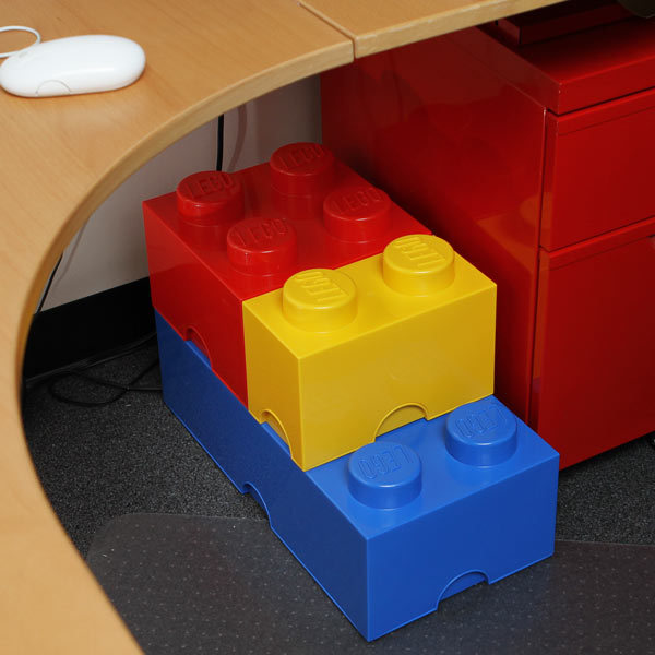 LEGO STORAGE BRICK BLOCK 4 YELLOW KIDS NEW 100/% OFFICIAL