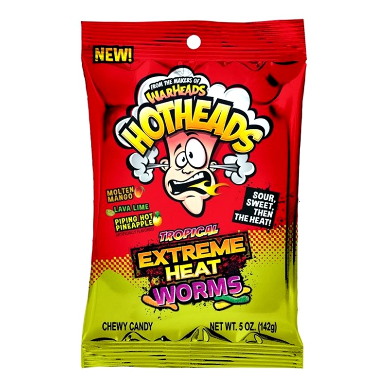 Warheads Hotheads Extreme Heat Worms Tropical (142g) at Mighty Ape NZ