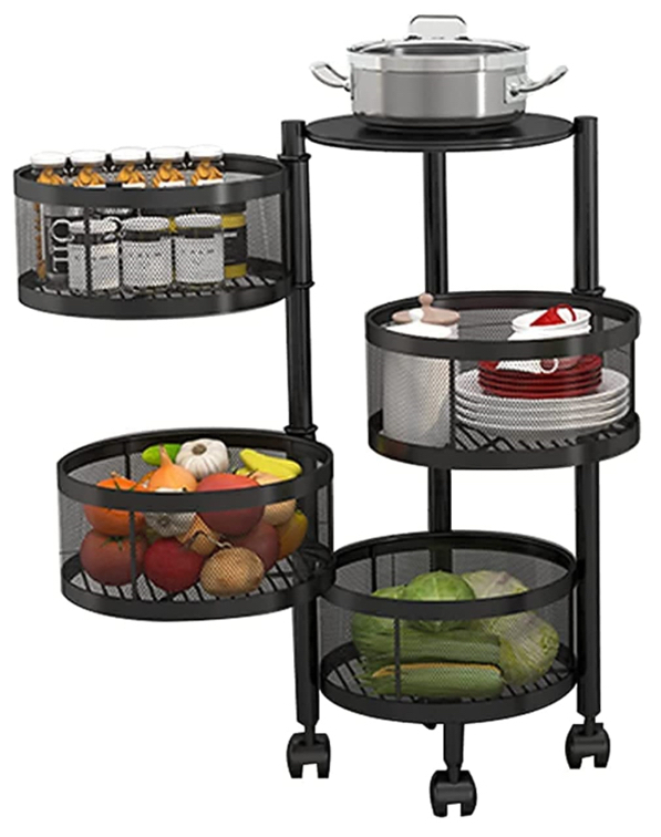 360 Degree 4 Tier Removable Rotating Kitchen Storage Rack at Mighty
