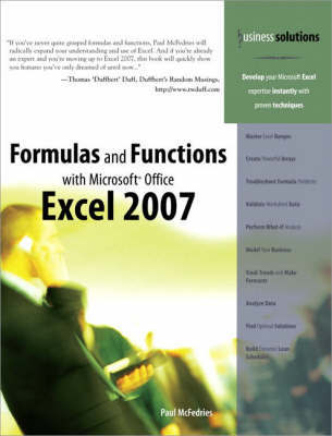 Formulas and Functions with Microsoft Office Excel 2007 by Paul McFedries image