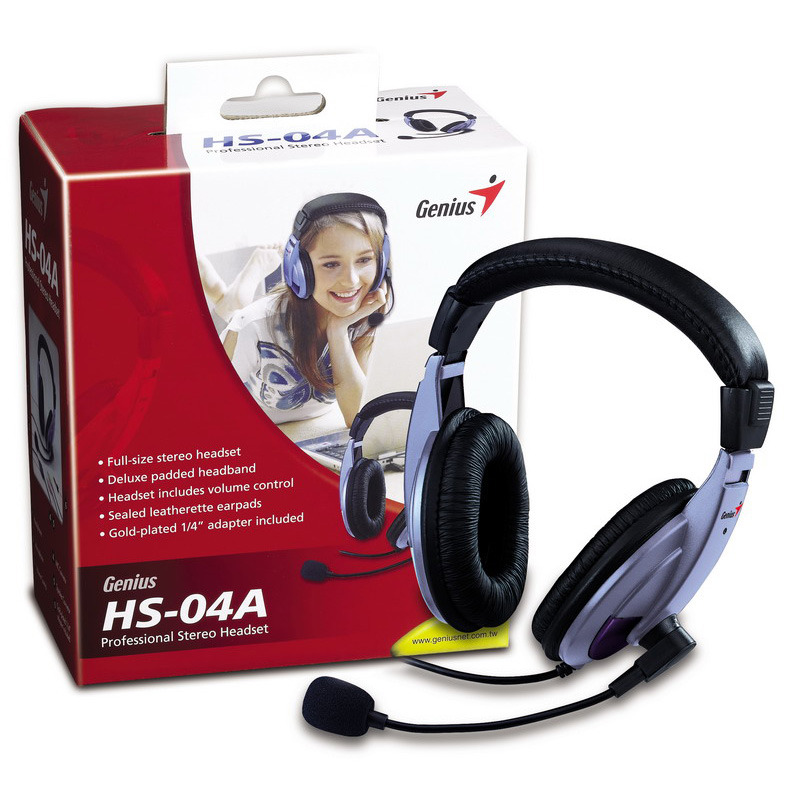 Genius: Full -Size Stereo/PC Headset HS-04A image