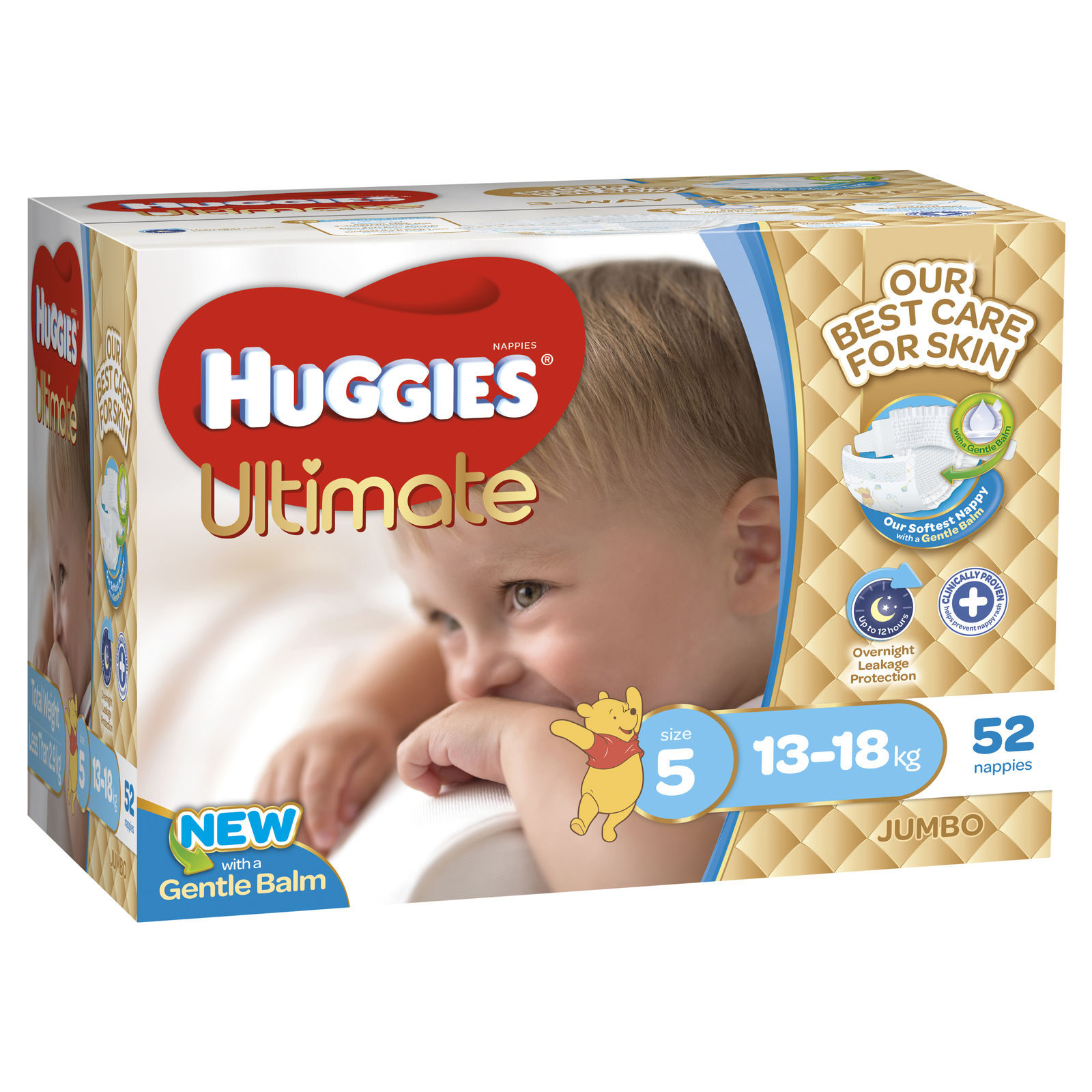 Buy Huggies Ultimate Nappies Jumbo Pack Walker Boy 1418kg (52) at
