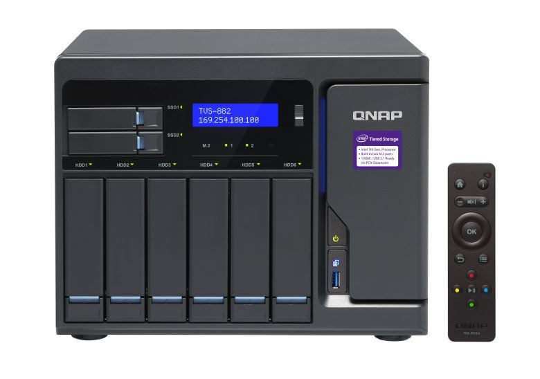 Qnap Tvs-882-I5-16G-450W 8-Bay Turbonas (No Disk), Sata 6G, Core I5-6500 3.6 Ghz, 16Gb Ram, 450W