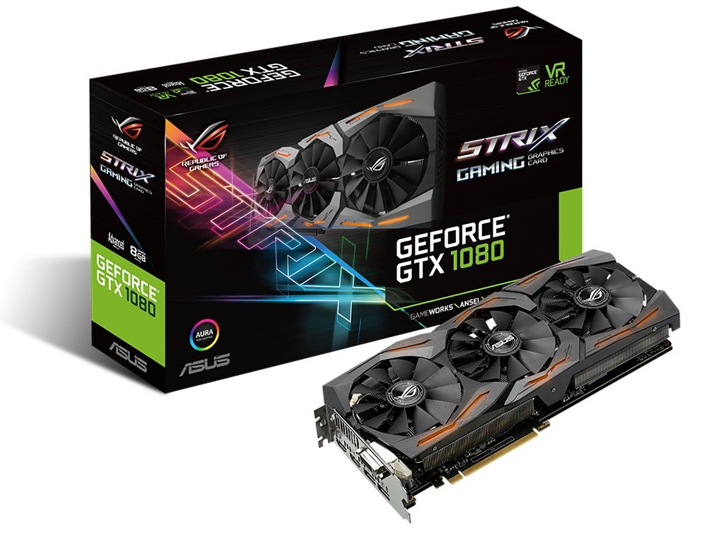 ASUS ROG Strix GeForce GTX 1080 8GB Graphics Card image